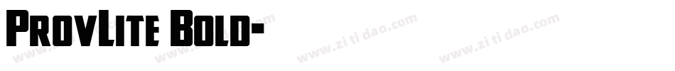 ProvLite Bold字体转换